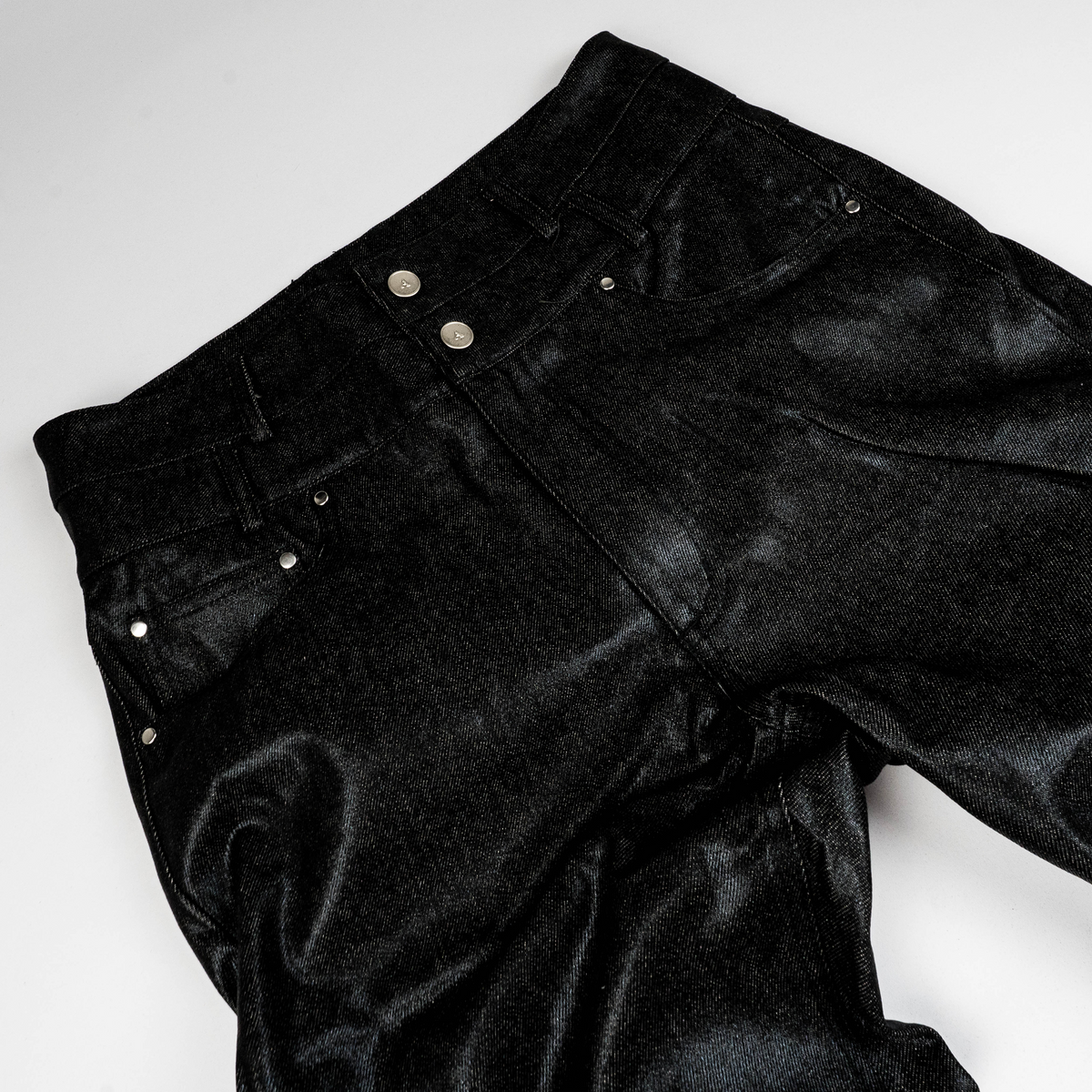 WAX DENIM PANTS